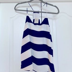 Navy and White tank top. Size small. Worn once.